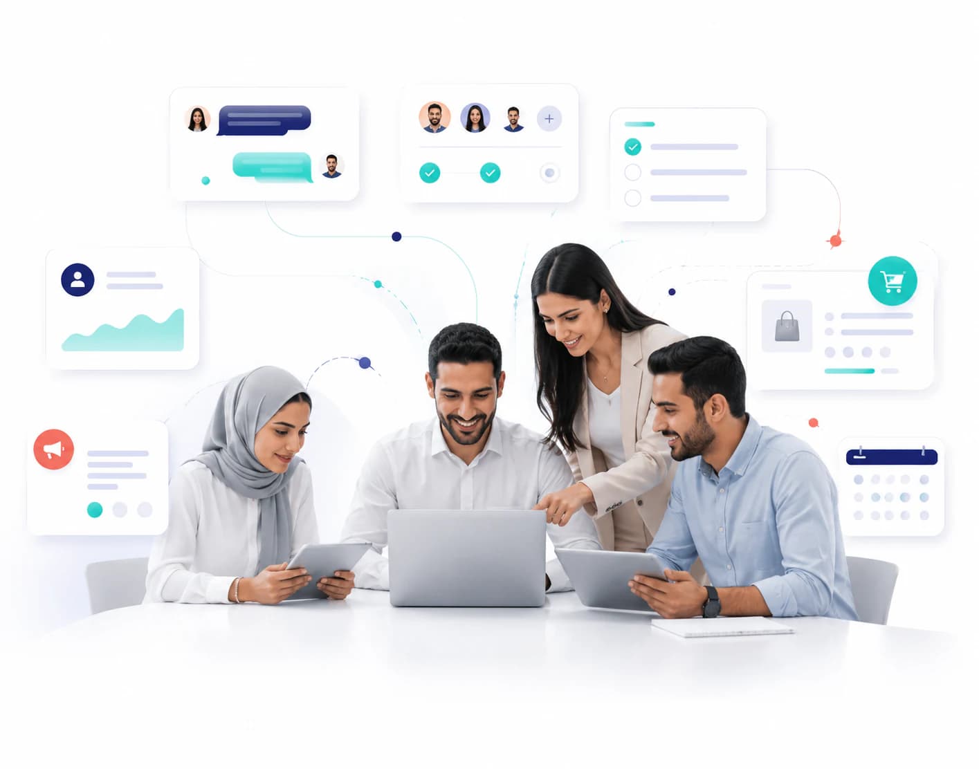 واجهة Taly لتنظيم محادثات العملاء والعمل اليومي من مكان واحد.